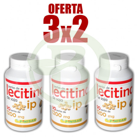 Pack 3x2 Lecitina de Soja 90 Perlas Pinisan