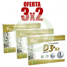 Pack 3x2 Vitamine D3 e K2 60 Capsule Pinisan