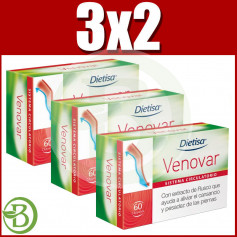 Pack 3x2 Venovar 60 Capsule Dietisa