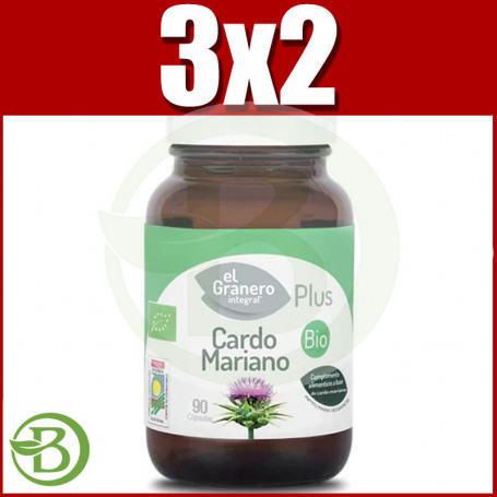 Confezione 3x2 Cardo mariano biologico 90 Capsule El Granero