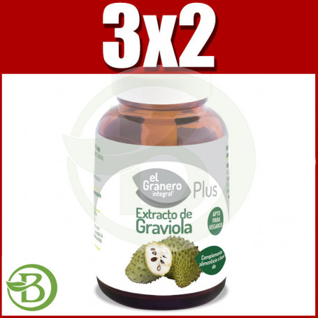 Confezione 3x2 Estratto di Graviola 90 Capsule El Granero