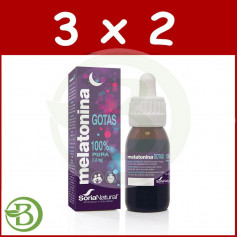 Confezione 3x2 Gocce di Melatonina 50 Ml Soria Natural