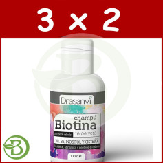 Confezione 3x2 Biotina e Aloe Vera Shampoo 100Ml. Drasanvi