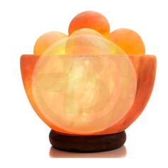Lampada di sale Ciotola 5 palline Asfand Salt