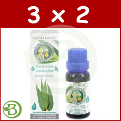 Confezione 3x2 Olio Essenziale Alimentare di Eucalipto e Limone 15Ml. marnys