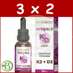 Confezione 3x2 Vitahelp K2 con D3 30Ml Marnys
