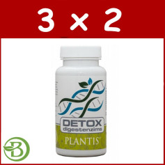 Pack 3x2 Digestenzims Detox 60 Capsule Plantis