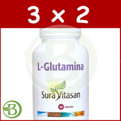 Confezione 3x2 L-Glutammina 500Mg. 50 capsule Sura Vitasan