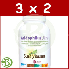 Confezione 3x2 Acidophilus Ultra 60 Capsule Sura Vitasan