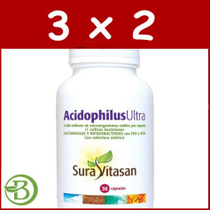 Confezione 3x2 Acidophilus Ultra 30 Capsule Sura Vitasan
