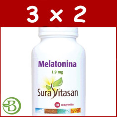Confezione 3x2 Melatonina 1,9 mg. 60 compresse Sura Vitasan