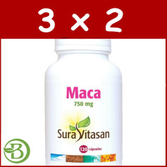 Confezione 3x2 Maca 750Mg. 120 capsule Sura Vitasan
