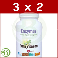 Confezione 3x2 Enzimi Vegetali 60 Capsule Sura Vitasan