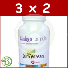 Confezione 3x2 Ginkgo Formula 30 Capsule Sura Vitasan