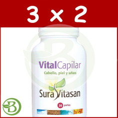 Confezione 3x2 Vitalcapilar 30 Perle Sura Vitasan