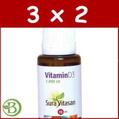 Confezione 3x2 Vitamina D3 15Ml. Sura Vitasan