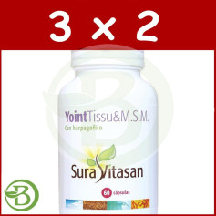 Confezione 3x2 Yoint Tessuto e MSM con Artiglio del Diavolo 60 Capsule Sura Vitasan