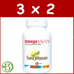 Confezione 3x2 Omega 3/6/7/9 90 Perle Sura Vitasan