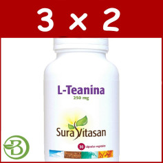 Pack 3x2 L-Teanina 250Mg. 30 capsule Sura Vitasan