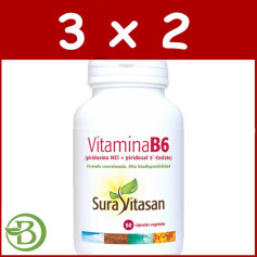 Confezione 3x2 Vitamina B6 60 Capsule Sura Vitasan