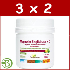 Confezione 3x2 Magnesio Bisglicinato + C 226Gr Sura Vitasan