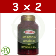 Pack 3x2 Lievito di Birra + Germe di Grano 450 Compresse Integralia