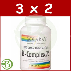 Confezione 3x2 B Complex 75 100 Capsule Solaray