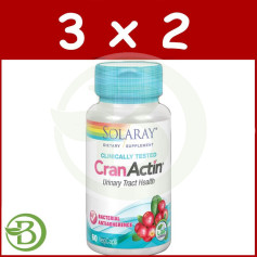 Confezione 3x2 Cran Actin 60 capsule Solaray