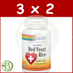 Confezione 3x2 Riso Rosso Lievitato 45 Capsule Solaray