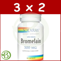 Confezione 3x2 Bromelina 60 Capsule Solaray