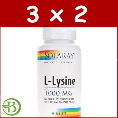 Confezione 3x2 L-Lisina 500Mg. 60 capsule Solaray