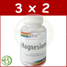 Confezione 3x2 Magnesio 90 Capsule Solaray