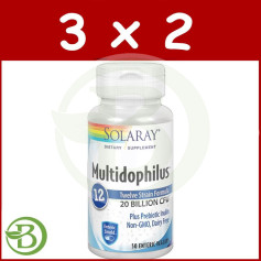 Confezione 3x2 Multidophilus 12 Ceppi 50 Capsule Solaray