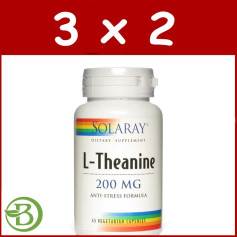 Confezione 3x2 L-Teanina 200Mg. 45 capsule Solaray