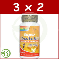 Confezione 3x2 Super Ibuactin 60 capsule Solaray