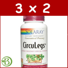 Confezione 3x2 Circulegs 60 Capsule Solaray