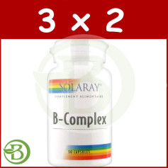 Confezione 3x2 B-Complex 50 60 Capsule Solaray