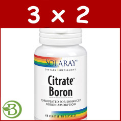 Confezione 3x2 Citrato di Boro 500Mg. 60 Capsule Vegetali Solaray