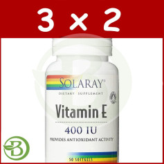 Confezione 3x2 Vitamina E 50 Capsule Solaray