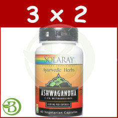 Confezione 3x2 Ashwagandha 470Mg. 60 capsule Solaray