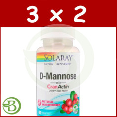 Confezione 3x2 D-Manose Cranactin 60 Capsule Solaray