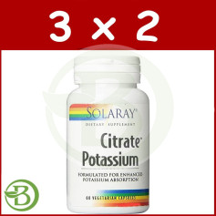 Confezione 3x2 Citrato di Potassio 99Mg. 60 capsule Solaray