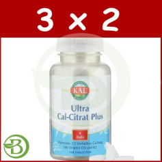 Confezione 3x2 Compresse Ultra Cal-Citrato+K2 120 Kal