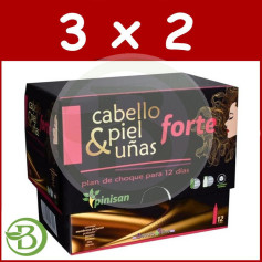 Confezione 3x2 Capelli, Pelle e Unghie Forte 12 Fiale Pinisan