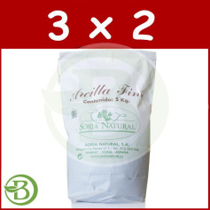 Confezione 3x2 Argilla Fine da 5Kg. Soria Naturale