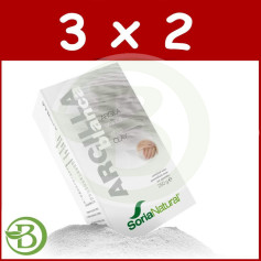 Confezione 3x2 Argilla Bianca 250Gr. Soria Naturale