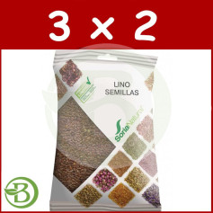 Confezione 3x2 Busta Di Semi Di Lino 250Gr. Soria Naturale