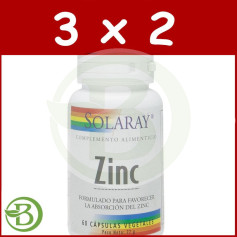 Confezione 3x2 Zinco 50Mg. 60 capsule Solaray