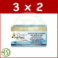 Confezione 3x2 olio di fegato di merluzzo Marnys