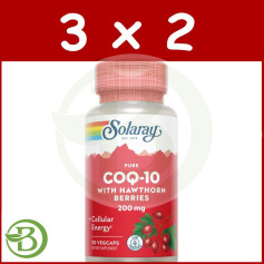 Pack 3x2 Pure Coq10 200 Mg - 30 Capsule Solaray
